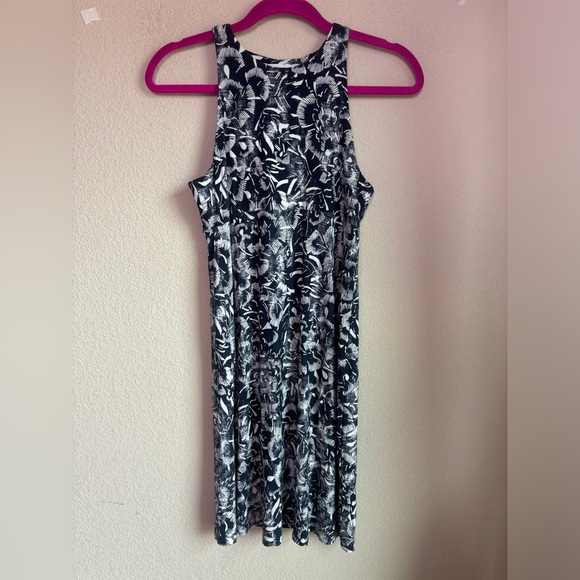 Athleta Santorini Indigo Floral Tropical High Neck Travel Tank Dress XS - Picture 6 of 7